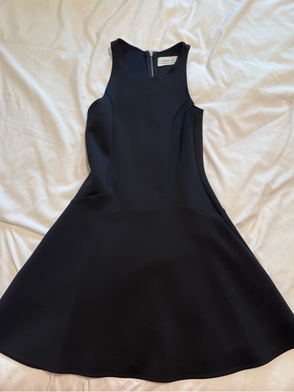Abercrombie & Fitch Black Sleeveless Fit-and-Flare Mini Dress